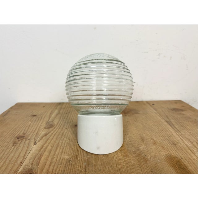 Vintage White Porcelain Wall Light, 1970s For Sale - Image 4 of 11