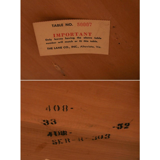 Brown Lane Mid Century Modern Burlwood Expandable Dining Table For Sale - Image 8 of 13