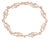 10K Rose Gold 1.0 Cttw Diamond Infinity Loop and Swirl Link Bracelet (I-J Color, I2-I3 Clarity) - 7.25" Inches For Sale