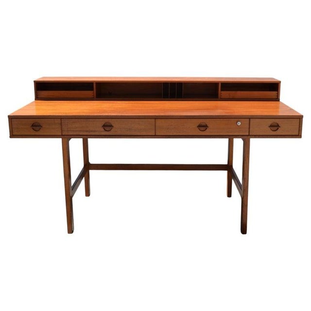 1970 Peter Løvig Nielsen Dansk Design Denmark Teak Flip Top Desk Writing Table For Sale - Image 16 of 16