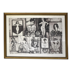 Mid 20th Century Frank Martin, British (1921-2005) Intaglio Etching Titled "Nineteen Hundred", Framed
