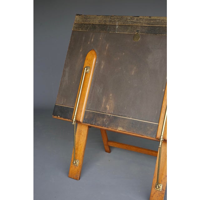 Antique Oak Folio Stand from Bunyard of London, 1890s For Sale - Image 9 of 15