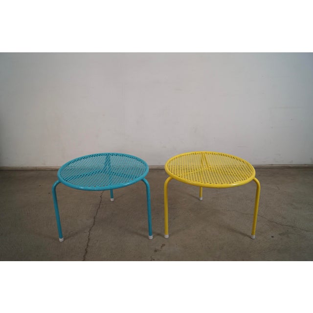 Mid-Century Modern 1950’s Mid-Century Modern Patio Stackable Side Tables - A Pair For Sale - Image 3 of 12