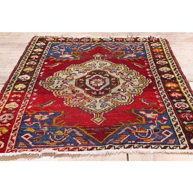 Late 19th Century Turkish Bergama Rug, 03'03 X 04'01 For Sale - Image 9 of 10