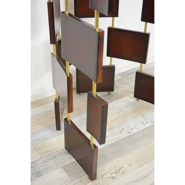 Vintage Wooden and Brass Room Divider For Sale - Image 14 of 18