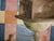 Arresting midcentury modernist colorful watercolor measures 30 x 22" and is unframed. There are several edge tears , the...