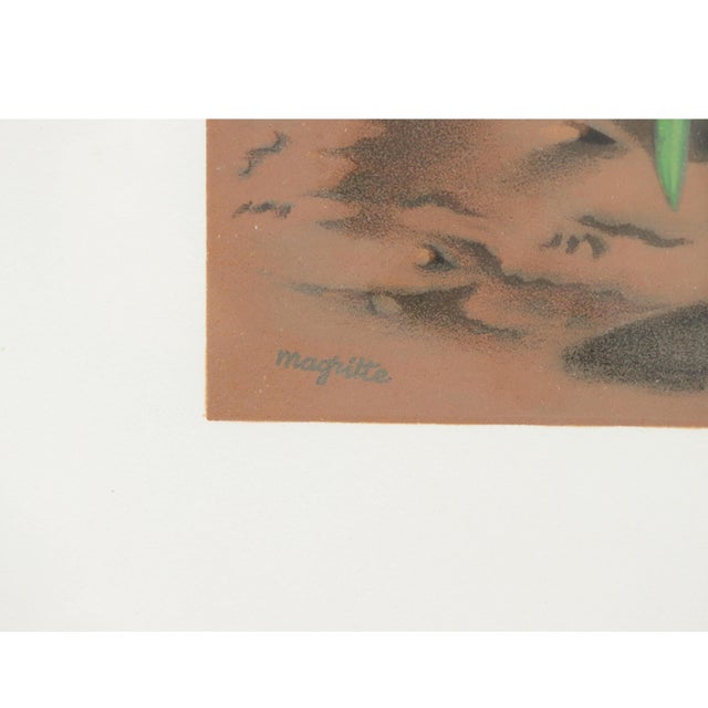 Surrealist Dream Lithograph Belgian Master Magritte Pencil Signed by Mourlot, 1968 For Sale In Miami - Image 6 of 7