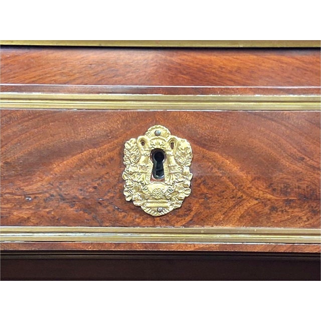 Russian Neoclassical, Commode, Crotch Mahogany, Bronze, Baltic States, 1860s For Sale - Image 12 of 16