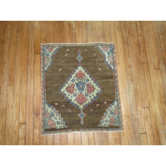 Persian Antique Zabihi Collection Persian Serab Mat Rug - 2'2" x 2'8" For Sale - Image 3 of 4
