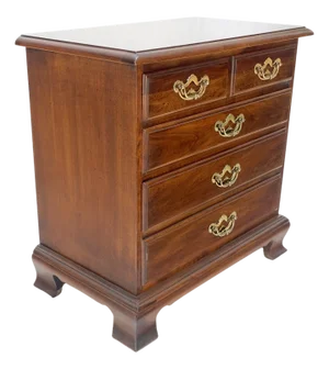 Thomasville Chippendale Style Solid Cherry 4 Drawers Nightstand End Table MINT