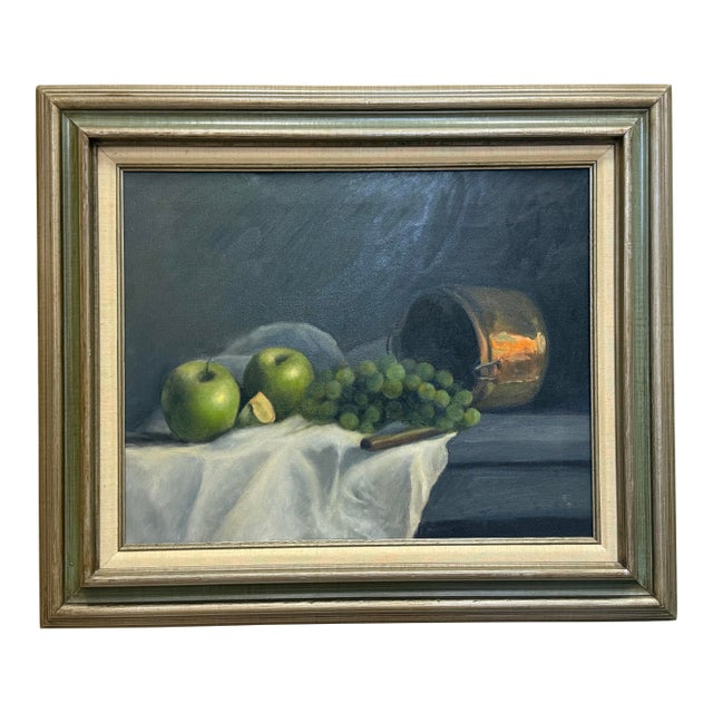 Vintage Still Life Oil Painting Canvas, Thomas Kerwick (1923-2015) For Sale