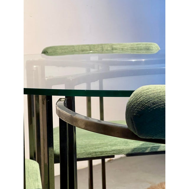 Mid-Century Modern Modernist Glass Dining, Italy, 1970, Set of 5 For Sale - Image 3 of 14