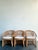 This curated set of six vintage rattan dining chairs effortlessly blends mid-century organic form with relaxed, coastal...
