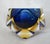 Vintage: C. 1970's Italian, Alessandro Mandruzzato, hand-blown, faceted multi-colored Cobalt Blue, Amber and clear color...
