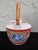 1980s Vintage Style After Otagiri Japan Porcelain Teapot With Bamboo Handle – Imari Revival Mosaic Design For Sale - Image 5 of 9
