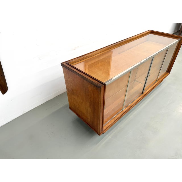 Vintage Oak and Glass Trade Counter from Siegel Paris, 1950 For Sale - Image 13 of 18