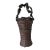 Antique Japanese Smoke Bamboo Basket with Wisteria Root Handle Meiji Period For Sale