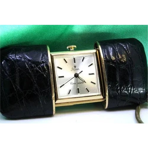 Travel Watch with Mechanical Movement, Leather Case and Ring with Suspension Chain from Stowa For Sale - Image 6 of 8