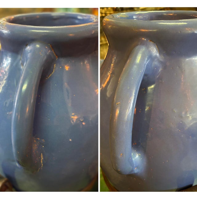 Colorful Oil Jars in Stands - Set of Three From the 1920's For Sale - Image 12 of 12