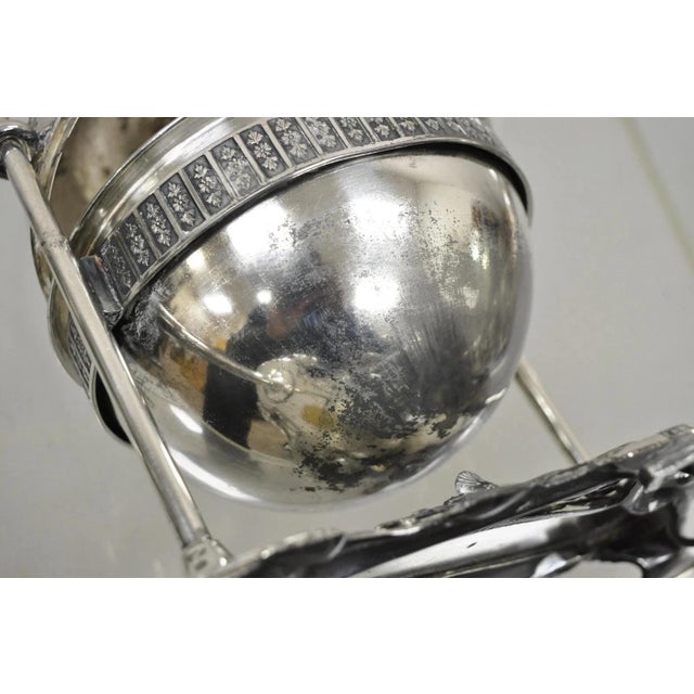 Antique Meriden Co Victorian Silver Plated Round Dome Covered Butler Butter Dish For Sale - Image 10 of 17