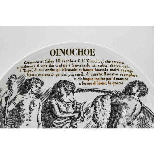 Oinochoe Plate by P. Fornasetti for Martini and Rossi, 1960s For Sale - Image 3 of 5