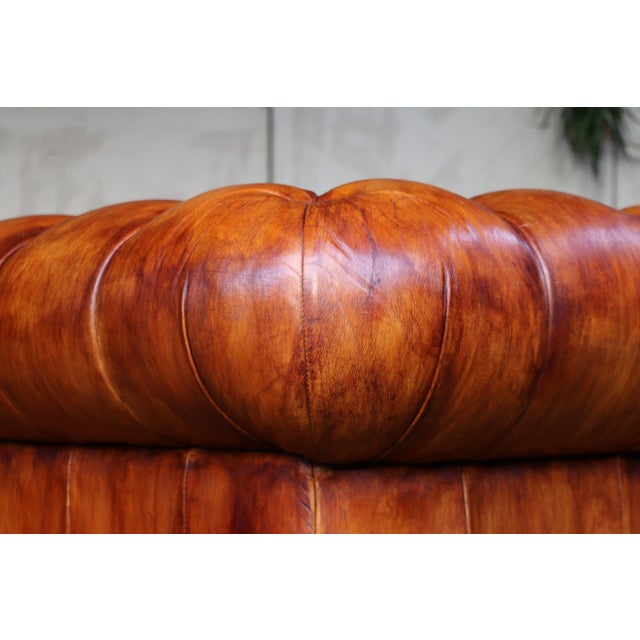 Vintage Chesterfield Brown Leather Sofa, 1980s For Sale - Image 12 of 18