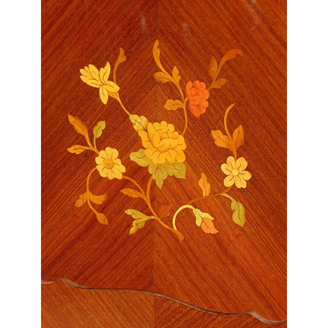 Small Louis XV Marquetry Display Case, 1950s For Sale - Image 15 of 18
