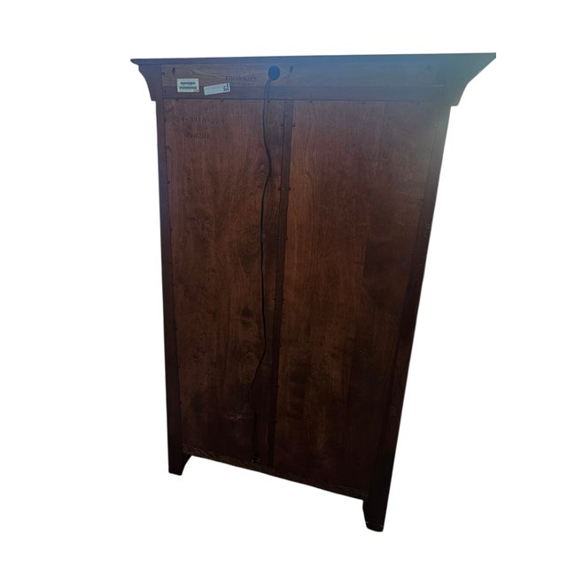 Red 1990s Ethan Allen American Impressions Curio Cabinet Display Hutch Mission Arts Crafts For Sale - Image 8 of 11