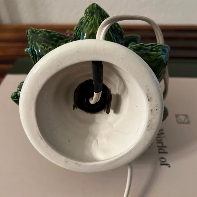 Green Vintage Ceramic Light Up Christmas Tree, Marked ‘84 For Sale - Image 8 of 12