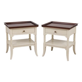 Pair of Hickory Chair 1 Drawer Mariette Himes Gomez Nightstands For Sale