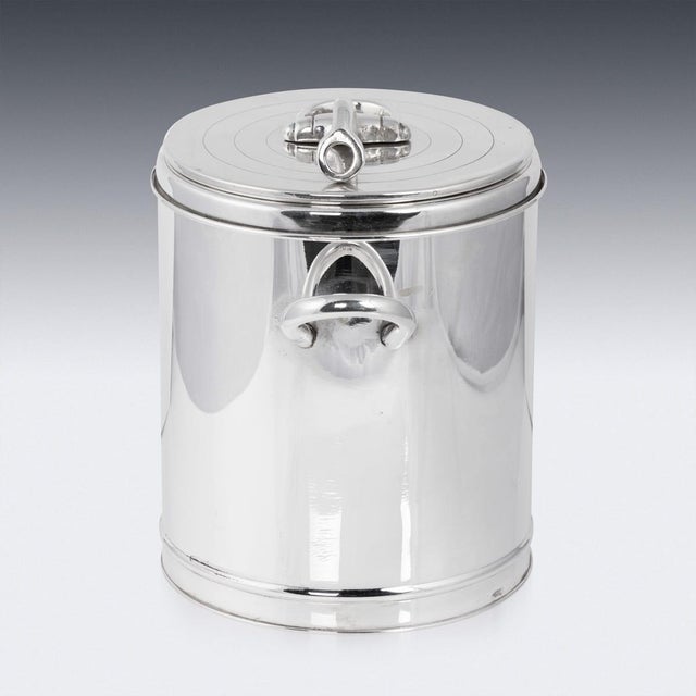 1980s Vintage Italian Silver Plated Ice Bucket by Gucci, 1980 For Sale - Image 5 of 10