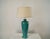 Vintage 1960's Mid century Modern table lamp for sale. It's made of ceramic, and has a beautiful 60's teal color. It was...