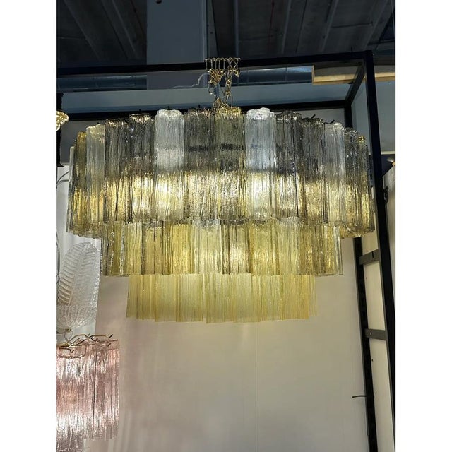 Early 21st Century Italian Murano Glass Tronchi Chandelier in Amber and Fumé by Simoeng for Simoeng For Sale - Image 5 of 8
