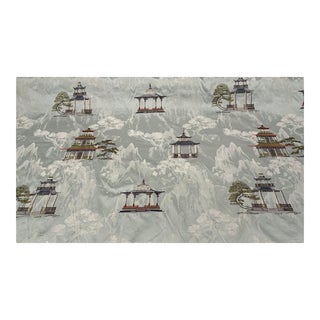 Caracole Classics Asian Modern Embroidered Silk Designer Fabric - 8330-52cc - 9.5 Yards For Sale