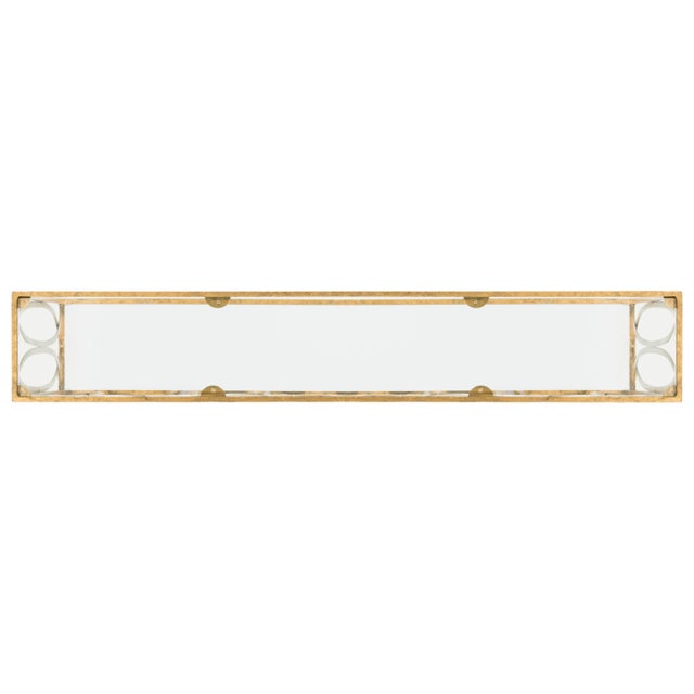 2020s Oval Ringed Console Table in Gold For Sale - Image 5 of 9