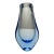 Vintage Murano Goccia Teardrop Art Glass Vase Blue Sommerso Italian 7.75” For Sale