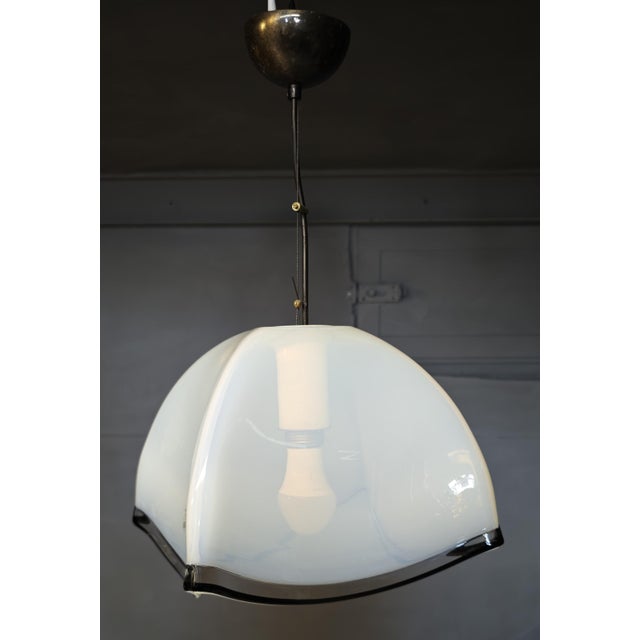 Blue Italian Blue Murano Glass Modaluce Pendant and Wall Lamp Set, 1990s, Set of 2 For Sale - Image 8 of 18