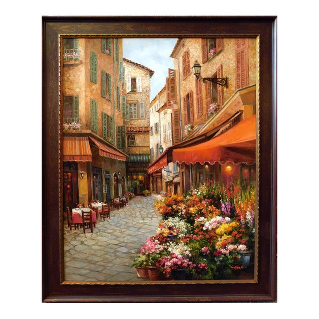 Paul Guy Gantner"An Inviation"Hand Signed Flower Shop Custom Frame For Sale