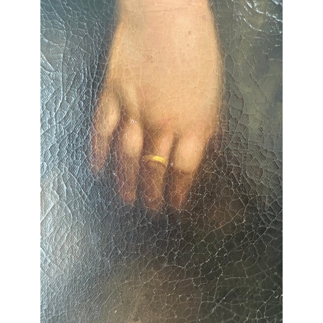 Portraiture Late 19th Century Paint of Young Boy For Sale - Image 3 of 12