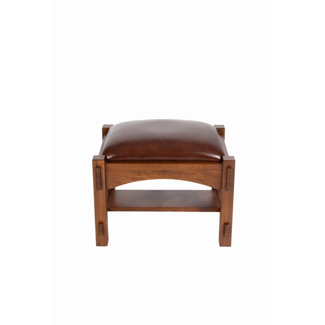 Wood Craftsman / Mission Mortise and Tenon Foot Stool - Chestnut For Sale - Image 7 of 12