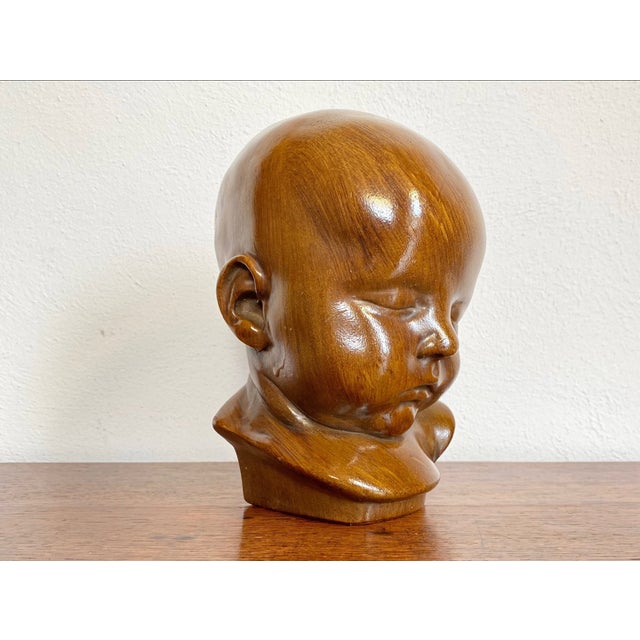 Jan Verdonk, Paridur Bust of a Sleeping Child, 1920s, Plaster & Resin For Sale - Image 15 of 15