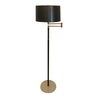 Italian, 1950s Mid-Century Enamel Floor Lamp For Sale
