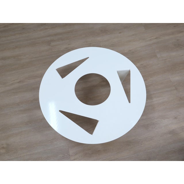 White Minimal Round Ulyssimo Coffee Table from U. Muller Reisser, 1990s For Sale - Image 8 of 13