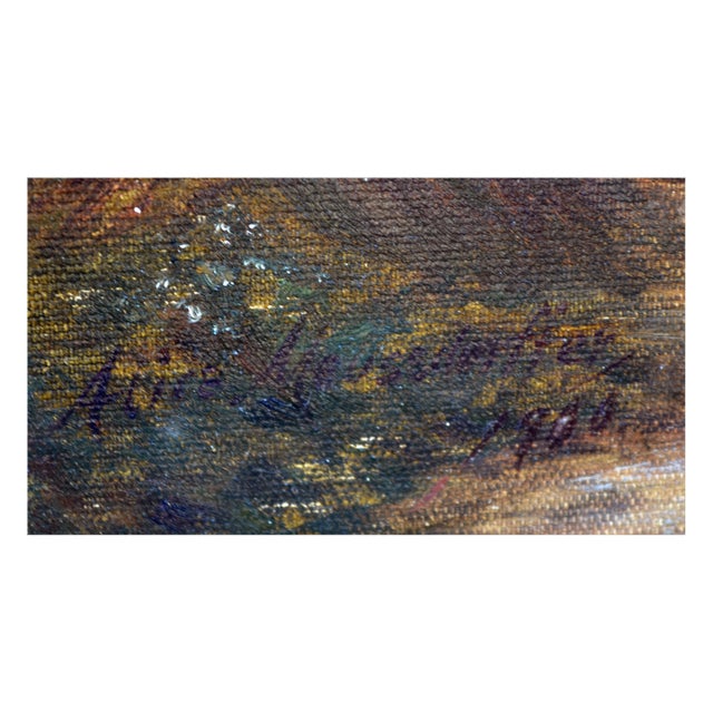 1900 - 1909 Turn of the Century California Riverbend Landscape by Alice L. Meussdorffer For Sale - Image 5 of 5