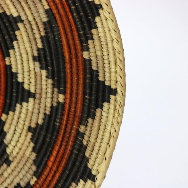 Native American Art Vintage Southwest Native American Woven Reed Basket 20thC For Sale - Image 4 of 8