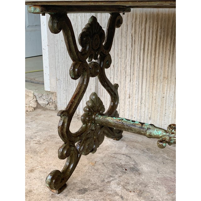 Coffee French Solid Cast Iron French Scrolling "Butterfly" Coffee Table For Sale - Image 8 of 12