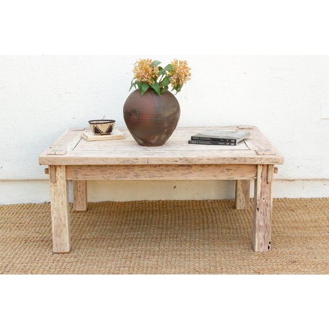 Bleached Teak Coastal Rustic Coffee Table For Sale - Image 18 of 18
