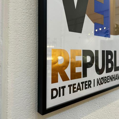 Handmade Glass Framed Poster – Danish Design
