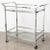 Modern Chrome & Glass 2-Tiered Bar Cart For Sale - Image 4 of 12