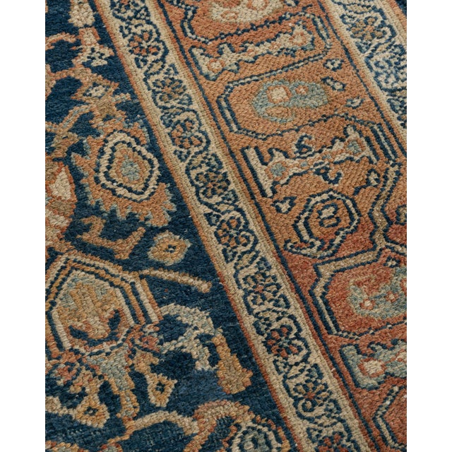 Blue Antique Malayer Navy Blue Area Rug 4'1 X 6'5 For Sale - Image 8 of 14